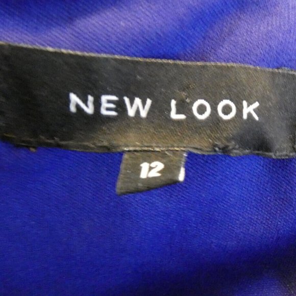 New Look Womens 8 Blue PROM Mini Dress Sequins Stylish Sheath Gorgeous Statement - Picture 7 of 14